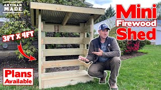 How To Build A Small Firewood Storage Shed  Fire Pit Wood Storage  DIY Firewood Shed [upl. by Kevin]