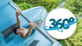 360° VR Awesome Kamikaze Waterslide at Lido Brissago in Virtual Reality [upl. by Rehposirhc]