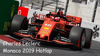 Assetto Corsa  Charles Leclerc Monaco Hotlap  2019 [upl. by Dolf32]