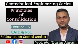 Principles of Consolidation in Soil  Geotechnical Engineering  GATE I PSC I Aliah University [upl. by Akemor]