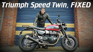 How to improve a Triumph Speed Twin with Bitubo Suspension upgrade Road test and how to guide [upl. by Ytinirt]