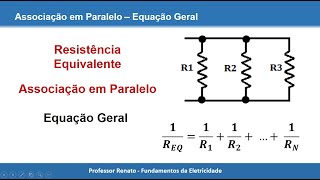 Associação de Resistores em Paralelo  Equação Geral  Cálculo da Resistência Equivalente [upl. by Burwell45]