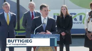 US DOT Secretary Pete Buttigieg in Delaware  Clean Transportation  Bipartisan Infrastructure Law [upl. by Abbi843]