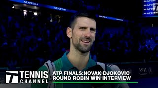 Novak Djokovic Earns Second Win In Turin Over Hubert Hurkacz  2023 ATP Finals Interview [upl. by Adnoral]