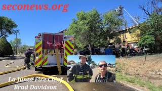 Interview with La Junta Fire Chief Brad Davidson on scene at Rice Ave Structure Fire  May 26 2024 [upl. by Uwkuhceki]