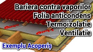 Exemplu de folosire a barierii contra vaporilor foliei anticondens si termoizolatiei cu ventilatie [upl. by Ettedualc]