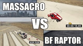 TEST DE VELOCIDAD BF RAPTOR VS MASSACRO SPEED TEST  GTA V Online [upl. by Petula74]