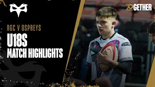 Match Highlights RGC U18s v Ospreys U18s [upl. by Klemperer]