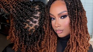 How to spring twist braids using Afro bulky hairbraids hairstyles [upl. by Eelynnhoj]