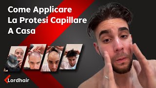 Applicazione personale di protesi per capelli  Lordhair [upl. by Sheets]