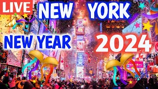 Original Sound New Years Eve 2024 in Times Square NYC ✨ Times Square Ball Drop 2024 [upl. by Fendig]