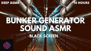 Bunker sound with underground generator  10 hours of underground generator noise with black screen [upl. by Kinsley]