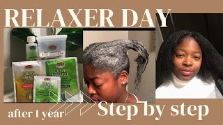 How to relax your hair using Olive Miracle relaxer [upl. by Hogle]