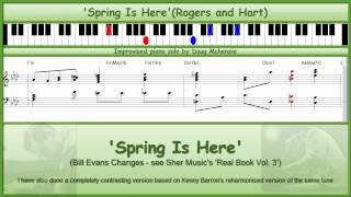 Spring Is Here  Bill Evans Changes  jazz piano tutorial [upl. by Ailene767]