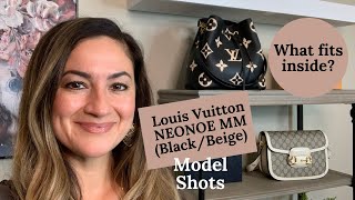 Louis Vuitton NEONOE MM Empreinte BlackBeige Review  What fits Is it worth it Mod shots [upl. by Julieta]