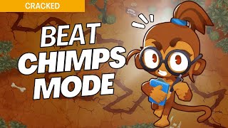 How to Beat CHIMPS Mode Hard on Cracked  BTD6 Strategy [upl. by Kerwon]