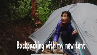 4KSilent Backpacking with UL Nemo hornet elite tent Durston backpack 55L [upl. by Sheridan]