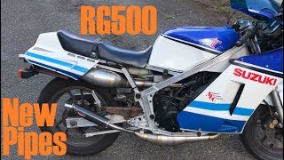 Suzuki RG500 aftermarket exhaust sound [upl. by Isaacson310]