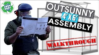 Outsunny 4x6 Walkin Greenhouse Assembly and First Impression [upl. by Jelle238]