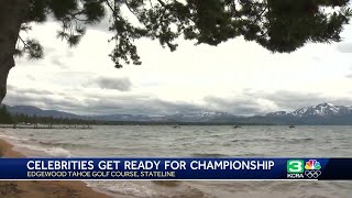 Celebrities get ready for championship at Edgewood Tahoe Golf Court [upl. by Damien]