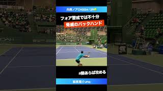 バックの脅威も要警戒【兵庫ノアCH20242R】綿貫陽介JPN shorts テニス tennis [upl. by Rexferd]