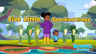 Five Little Speckled Frogs  Counting with Gracie’s Corner  Nursery Rhymes  Kids Songs [upl. by Ocinom514]