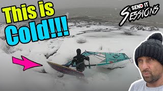 Windsurfing in a Freezing Storm  More stories  March  Send it Sessions 2024 [upl. by Hendrick594]