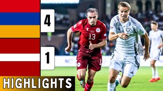 Armenia Vs Latvia 41  EXTENDED HIGHLIGHTS  UEFA Nations League  Armenia Celebration [upl. by Ledarf]