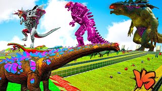 Epic God Titanosaur Deathrun Ascended  All ARK Creatures  Animal Revolt Battle Simulator [upl. by Ecirum247]