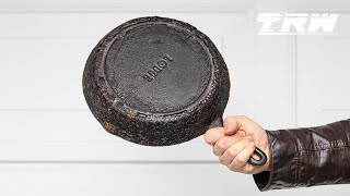 Restoring a Crusty Cast Iron Skillet [upl. by Eneliak37]