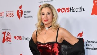 Mira Sorvino Sparkles in Red Sequin Gown at AHA Red Dress Fashion Show With Hubby Christopher Backus [upl. by Trixy155]