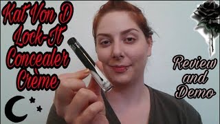 Kat Von D LockIt Concealer Crème in White Out Review and Demo [upl. by Aloivaf]