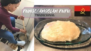 🍗RECEITA FÁCIL DE FUNGE DE BOMBO 🍤EASY RECIPE CASSAVA FUFU Angolan fufu🍗 [upl. by Rycca]