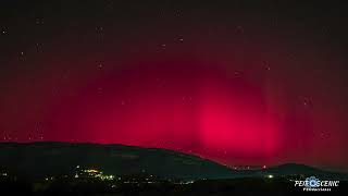 Aurora boreal en Caudete 101024 [upl. by Surtimed]