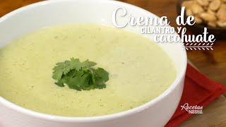 CREMA DE CILANTRO Y CACAHUATE [upl. by Almena]