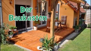 Holz Terrasse aus Paletten bauen  kosten max 100  200€  Super einfach in ein paar Stunden [upl. by Iruahs]