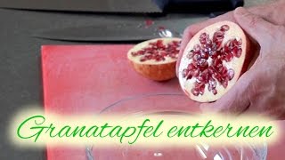 Granatapfel entkernen ohne Wasser  Tipps und Tricks [upl. by Tiffie405]