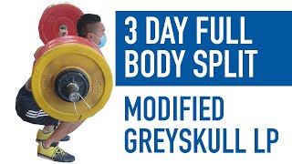 FULL BODY SPLIT  3 Day Powerbuilding Program GreySkull LP [upl. by Meuser685]