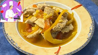 Recette facile de poulet dans sa nage de légumes [upl. by Winou]