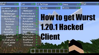 How to get Wurst 1201 Hacked Client in minecraft [upl. by Haleehs894]