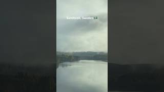 Sundsvall in Sweden 🇸🇪 sundsvall sweden train travel nature mountains [upl. by Ayrb]