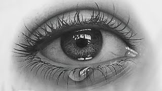 Eye Drawing How To Draw a Realistic Eye  Crying Eye Drawing Tutorial [upl. by Lathan]