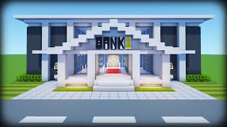 Minecraft Tutorial How To Make A Modern Bank Part 1 quot2023 City Tutorialquot [upl. by Irmine628]