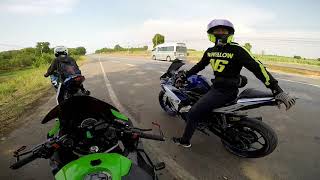 เมื่อ ZX3R กับ R3 ดันไล่ตาม Ninja400 รู้เรื่องเลย [upl. by Jarib]