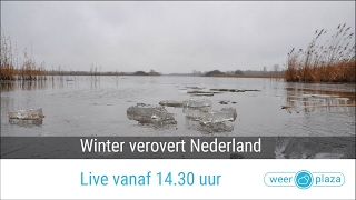 Weerbericht  Winter verovert Nederland 2017 [upl. by Akinit]