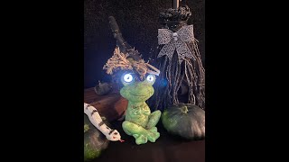 DIY Outdoor Halloween Witch Frog Ornament [upl. by Oeak]