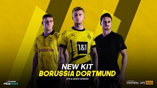 NEW DORTMUND KITS 2024 CPKSIDER File with Tutorials  Football Life  Pes2021  Smoke Patch [upl. by Andreana]