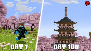 I Survived 100 Days in Cherry Grove Biome Only World in Minecraft Hardcore Hindi [upl. by Knick]