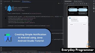 How to create simple notifications in Android using Java Android Studio Tutorial [upl. by Leunamne924]