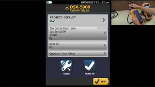 DSX 5000 CableAnalyzer Setting a Reference By Fluke Networks [upl. by Gally]